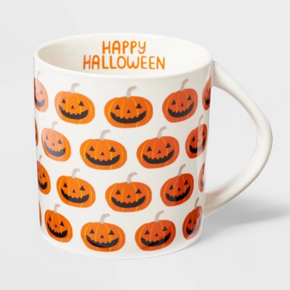 Hyde & EEK! Happy Halloween Stoneware Pumpkin Mug 16oz